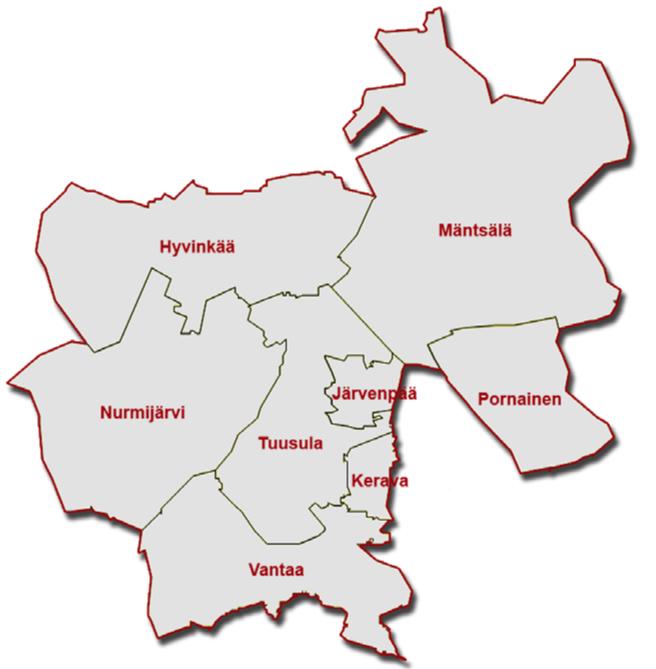 21 3.1 Keski-Uudenmaan pelastuslaitos Keski-Uudenmaan pelastuslaitos aloitti toimintansa vuonna 2004, kun rauhanajan turvallisuudesta vastannut palolaitos ja poikkeusolojen aikana varautumisesta
