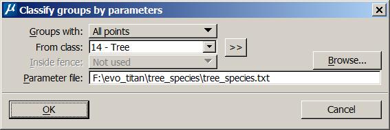 Classify Groups / By parameters Luokittelee ryhmiä tilastollisten parametrien