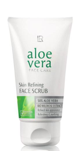 ALOE VERA KASVOJENHOITO Aloe Vera kuorintavoide kasvoille 75 ml Aloe Vera silmänympärysvoide 15 ml Kuorintavoide syväpuhdistukseen Kirkastaa ihon rakennetta Poistaa kuolleet ihosolut hellävaraisesti