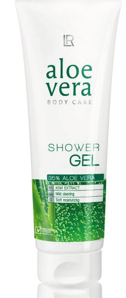 ALOE VERA VARTALONHOITO Aloe Vera Shower gel 250 ml Aloe Vera Haar & Körpershampoo 250 ml Perusteellinen ja samalla hellävarainen puhdistus Kosteuttaa Päivittäinen tehoraikastaja Nopea ja kätevä