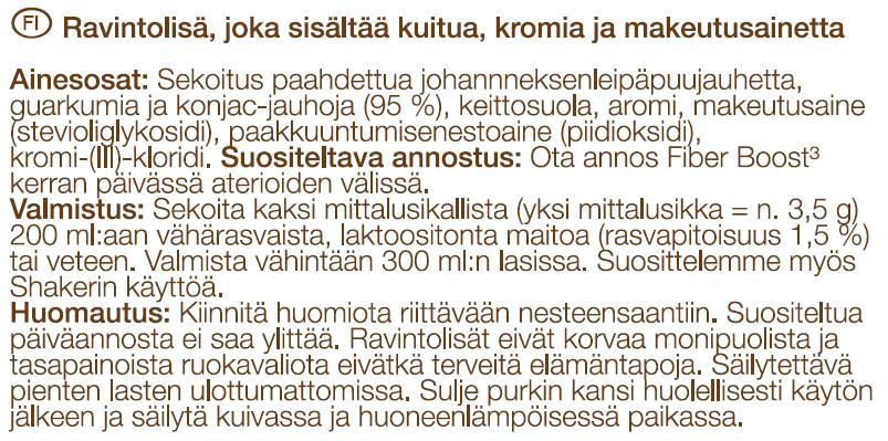 kuulu riittävä määrä täysjyvätuotteita, hedelmiä ja vihanneksia.