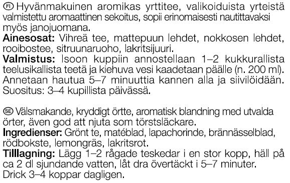 2. PAINONHALLINTA GEWICHTSMANAGEMENT Figuactiv -yrttitee 250 g (=ˆ noin 100 kupillista) Ainoastaan luonnollisia ainesosia Vähäkalorinen juoma Riittävään nesteen saantiin dieetin aikana VALMISTUS