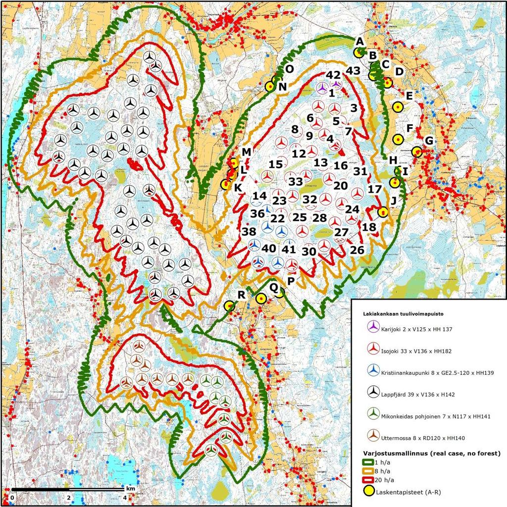 FCG SUUNNITTELU JA TEKNIIKKA OY Melu- ja varjostusmallinnukset 23 (10) 26.5.2017 3.