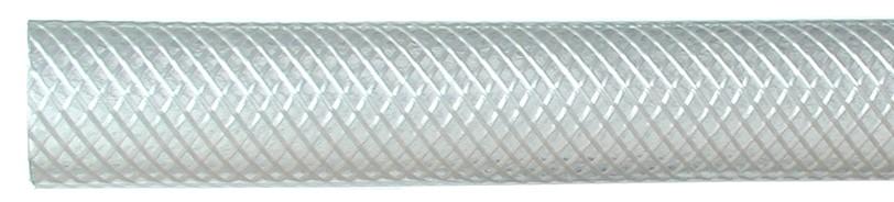 LETKUT YLEISPAINELETKU C 2111 GC-10 GRIFLEX läpinäkyvä, kadmiumvapaa PVC-letku, elintarvikelaatu sisä- ja ulkopinta sileää, läpinäkyvää PVC:tä polyesterivahvike lämmönkesto -20 C.