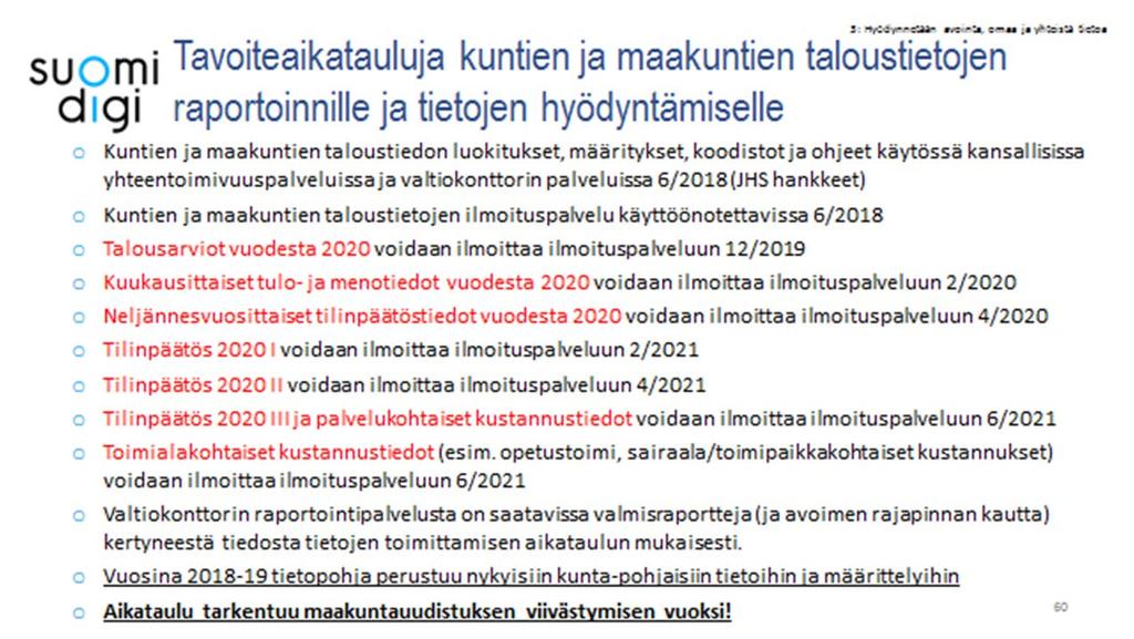 JHS-suositukset Omat JHS-suositukset kunnille ja maakunnille:» JHS 192: Tililuettelomalli» JHS 194: Xbrl-taksonomia» JHS 199: Talousarvio- ja