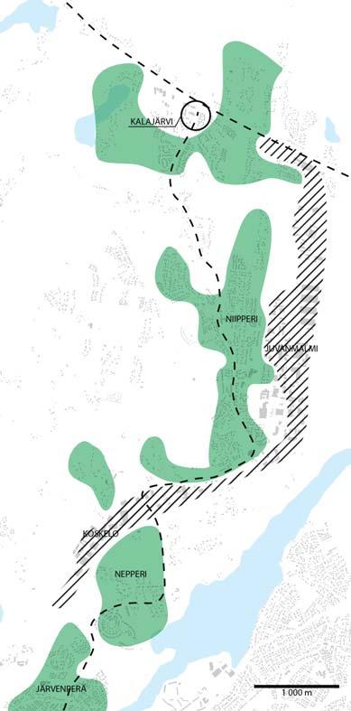 Espoon pohjois- ja keskiosien yleiskaava: Itäisen joukkoliikennevyöhykkeen vaiheistusta ja mahdollisuuksia VAIHE I: ennen vuotta 2035 VAIHE II: 2035 VAIHE III: 2050 SEr / 7.3.2017 Tiheämpää bussiyhteyttä Leppävaarasta Kalajärvelle kehitetään.