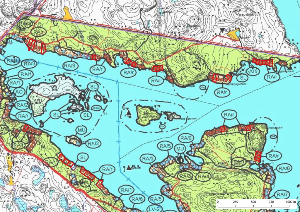 3 n vahvistetun ranta-asemakaavan mukainen rakennuspaikka.