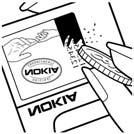 Valtuutettu Nokian huoltopiste tai jälleenmyyjä tutkii akun aitouden. Jos aitoutta ei pystytä varmistamaan, palauta akku ostopaikkaan. Hologrammin aitouden varmistaminen 1.