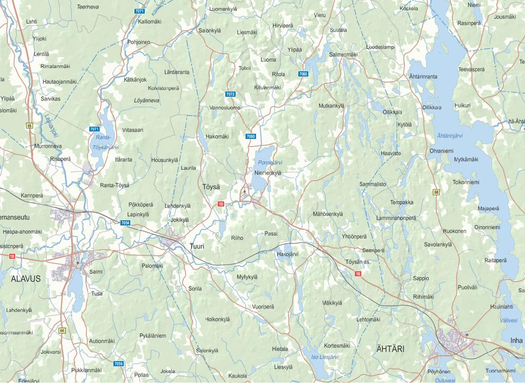 3. TOIMENPIDE-EHDOTUKSET Töysään käynnistetään kunnan sisäinen asiointiliikenne. Liikenne muodostuu kolmesta reitistä.