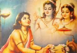 Bharata palvoo Sri Raman sandaaleja asettui asumaan Nandigraamaan, jonne hän sijoitti Sri Raman sandaalit.