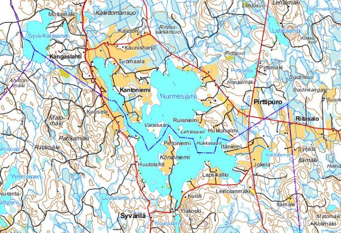 Kartoitusalue: Nurmesjärven Kangaslahti ja vähän laajempaakin Rautavaaran kunnan ja Kuopion kaupungin alueella Nurmilahti Nurmilahti (pahin): mm.