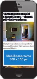 KSML.fi-verkkopalvelu puhelimessa MOBIILI PARAATI 300 x 300 px Ylin, toiseksi ja kolmanneksi ylin mainospaikka.