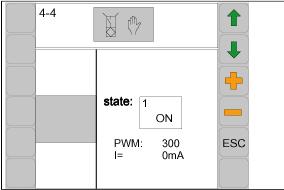 Pos: 22.191 /BA/Info-Center/CCI-ISOBUS-Terminal/CCI-Ladewagen/Hauptmenüs/Hauptemnü 4 Service/Diagnose analoge Aktoren @ 51\mod_1288073702953_71.docx @ 477333 @ @ 1 Pos: 22.