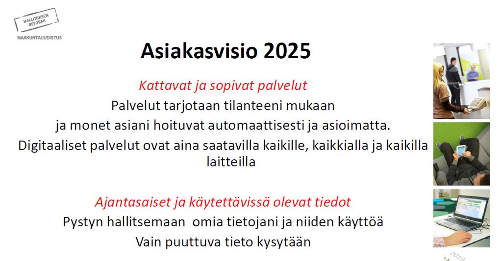 Valtakunnallinen palveluiden asiakasvisio