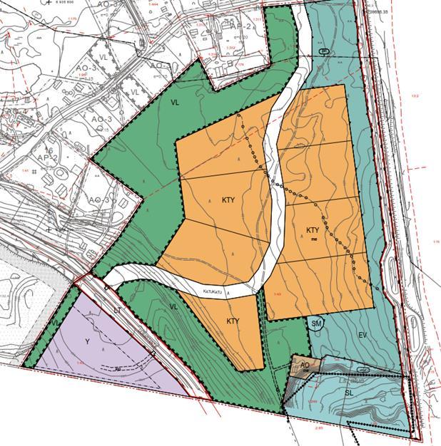 korttelialueita on osoitettu 11,32 ha. Kaava-alueen eteläisin korttelialue on osoitettu yleisten rakennusten korttelialueena (Y).