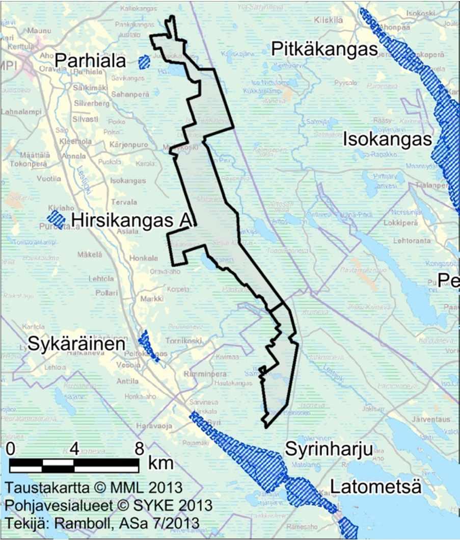 Kuva 29. Hankealueen maaperäkartta vasemmalla ja kallioperäkartta oikealla. GTK 2011. 7.3.