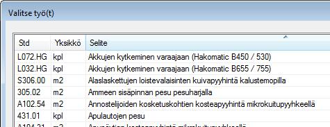 Jos naksautat hiirellä toisen kerran samassa kohtaa, rivit järjestetään pienimmästä suurimpaan.