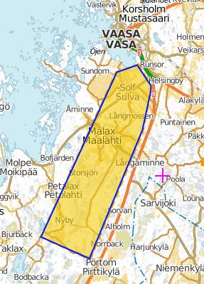 Simuloitu iso aurinkovoima-alue Pohjanmaalla Tekniset tiedot Asennettu kapasiteetti 25 GWp Kokonaispaneelipinta-ala 166 km2 Puiston pinta-ala 300 km2 Vuosituotto