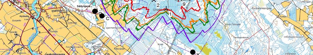 East: 396 North: New WTG Shadow receptor Flicker map level: Height Contours: