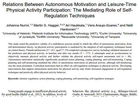 käyttöä Omaehtoinen motivaatio Itsesäätelytekniikoiden
