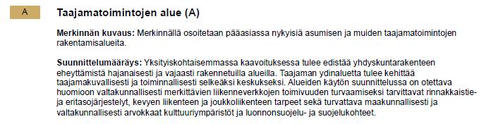 suunnittelualueelle kohdistuvasta