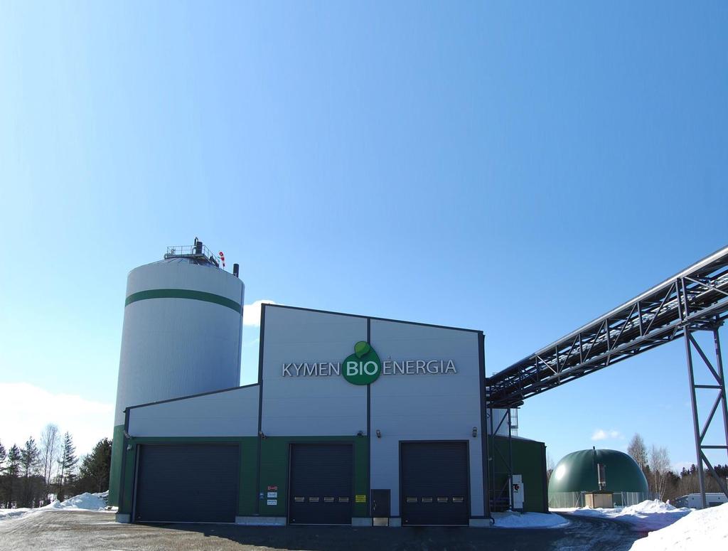 Biojäte energiaksi ja lannoitteeksi Kouvolan veden biokaasulaitos valmistui 2011.