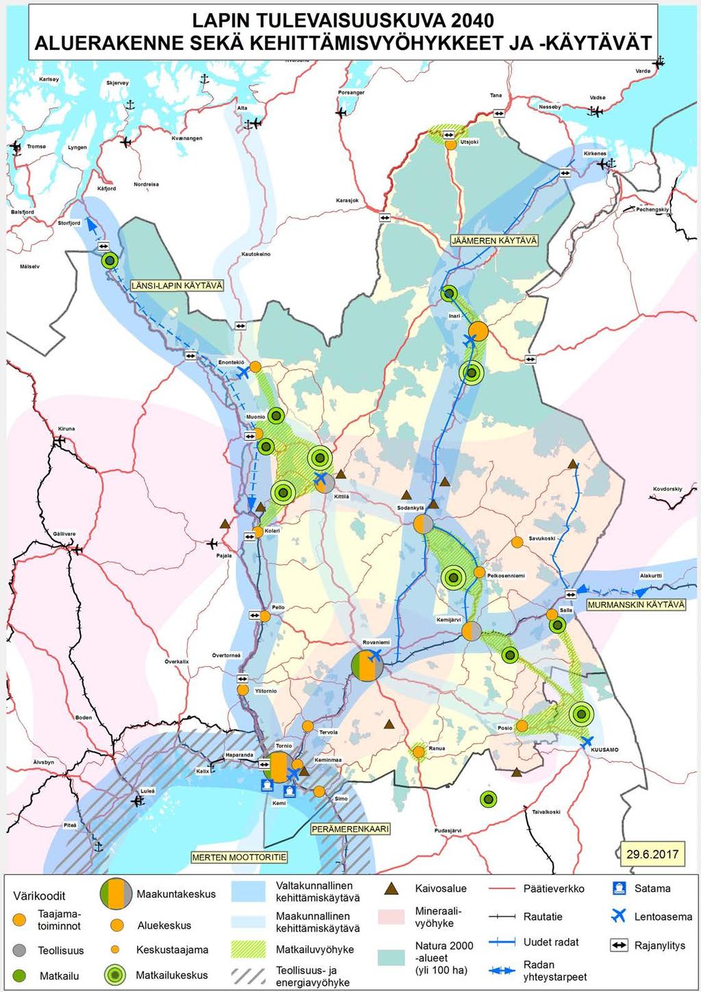 5. ALUERAKENNEVISIO 2040 Tulevaisuuden aluerakenteen muotoutumiseen vaikuttavat paitsi globaalit kehityskulut myös kaikki se, mitä itse Suomessa ja Lapissa teemme.