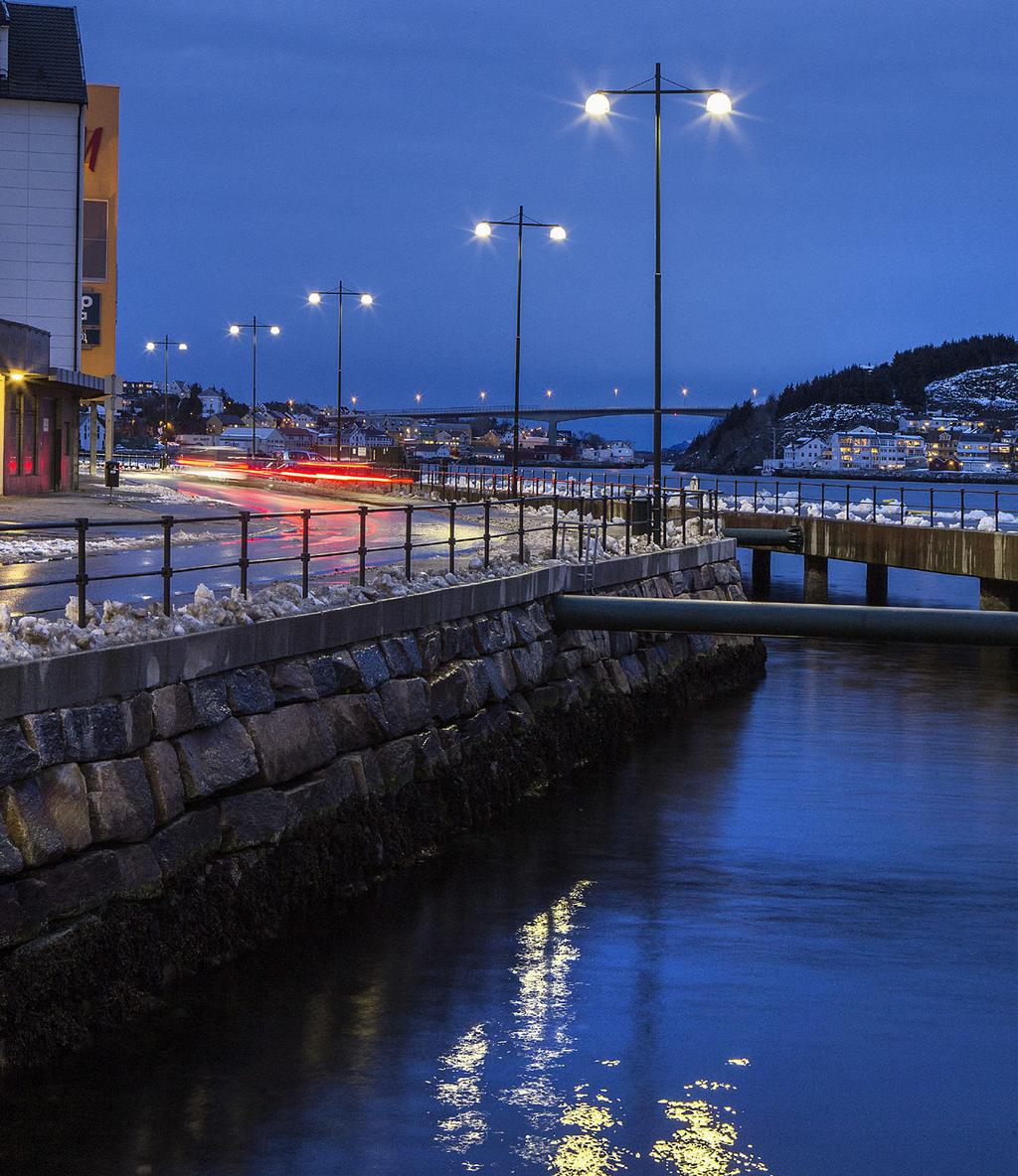 Rakennuttaja: Kristiansundin kunta Sijainti: Møre ja Romsdal Asennetut valaisimet: Copenhagen LED ja Iridium3 LED Norjalainen energiayhtiö, josta myöhemmin tuli osakeyhtiö kunta