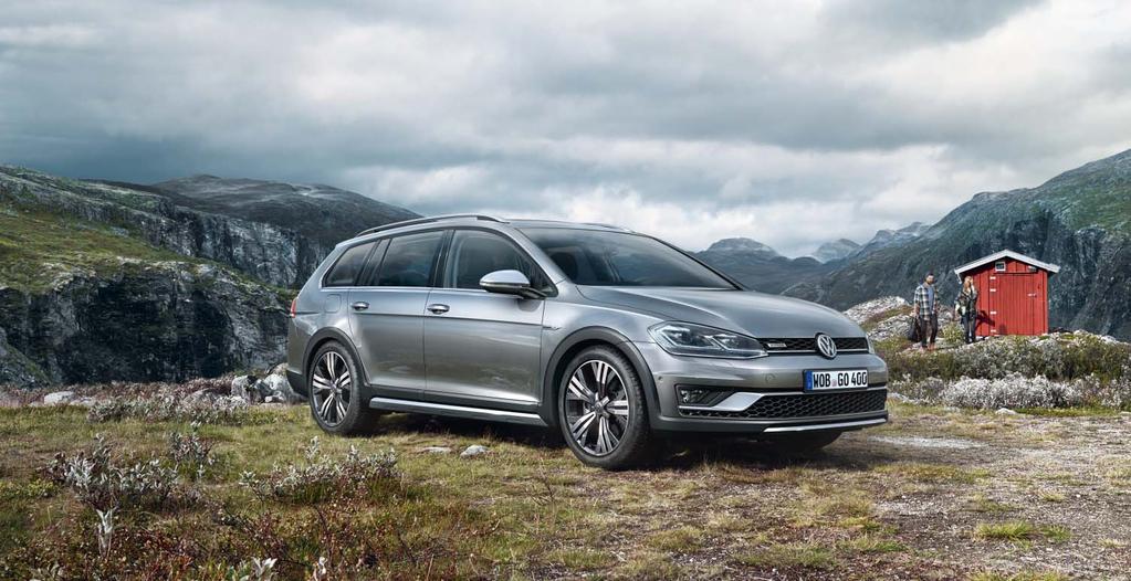 alustan, kattokaiteiden ja suuren tavaratilan ansiosta uusi Golf Alltrack on valmis