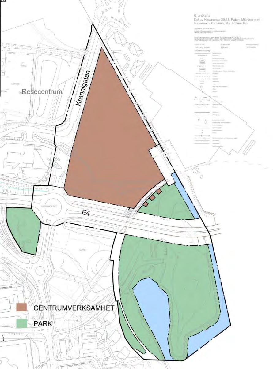 6 Kuva 7: Haaparannan puoleisen Patan-korttelin asemakaavamuutosalue ja alustavat maankäyttölinjaukset.