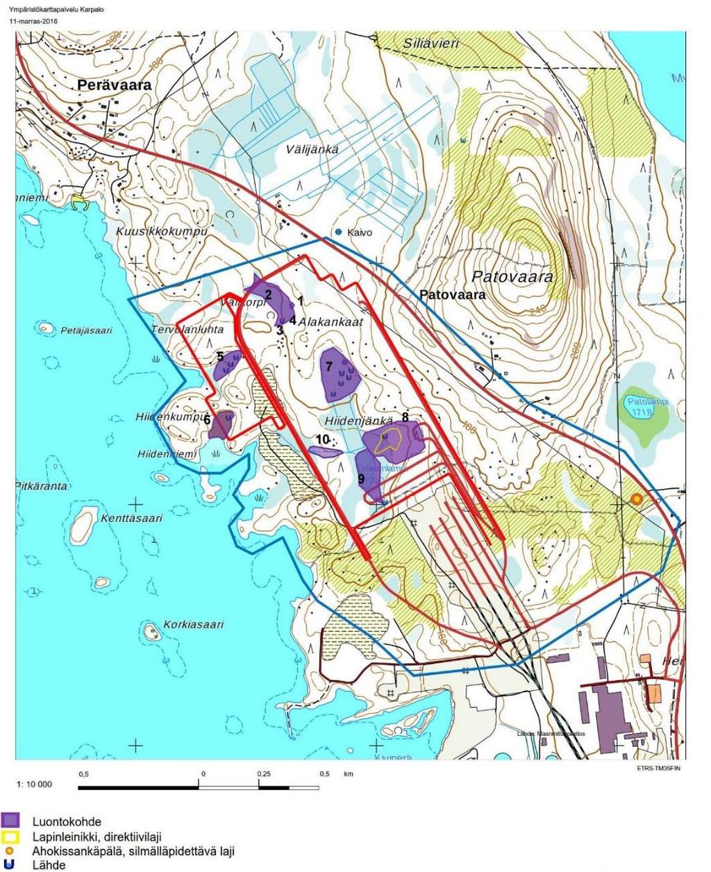 FCG SUUNNITTELU JA TEKNIIKKA OY Kaavaselostus 18 (94) 2.7.3 Kasvillisuus Lähde: YVA-selostus 170310, Luontoselvitys Patovaaran ja Sipovaaran alueelle yleiskaavaa varten 26.7.2015, Lisäluontoselvitys Patovaaran alueelle YVA:a varten 22.