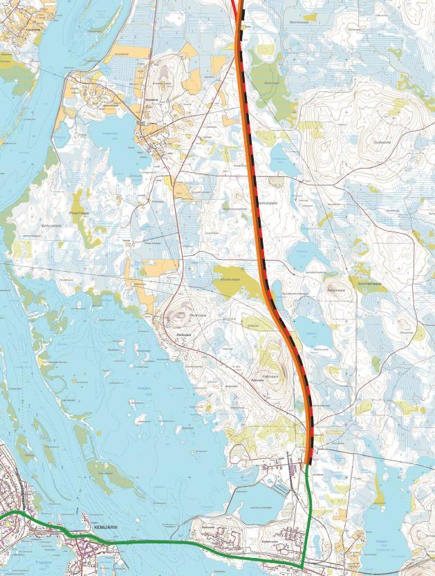 FCG SUUNNITTELU JA TEKNIIKKA OY Kaavaselostus 56 (94) Kuva 28. Kuvaote Sito Oyn toimenpideselvityksestä Soklin kaivoksen liikenneyhteyksistä.