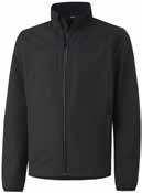 MADRID JACKET BLACK X 100% Polyester - 327 g/m² Softshell, sisäpuoli leeceä Kaksi vetoketjullista etutaskua Rintataskussa