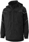 Oxford-nailonia 140 g/m² Sisätakin pääkangas: 100 % polyesteriä 999 71333 KIRUNA JACKET BLACK, 991 BLACK/RED X 100% Polyamide - 250 g/m² Kylmänsuoja EN 342 0,331 m² K/W (2,1 clo)