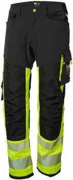 ICU CONCEPT 77471 ICU PANT CLASS1 Neljään suuntaan joustava kangas YKK -vetoketju Mittataskussa Cordura - polvisuojustaskut, aukot sisäpuolella Cordura - vahvikkeet Heijastinnauhat lahkeissa Lahkeet