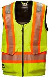 HELLY HANSEN WORKWEAR 2017 71170 ICU SAFETY VEST Ei olkasaumoja Vedenpitävä, tuulenpitävä ja hengittävä Helly Tech Performance -kangas Light-Flex Vettä hylkivää ja tuulenpitävää kangasta Lenkki