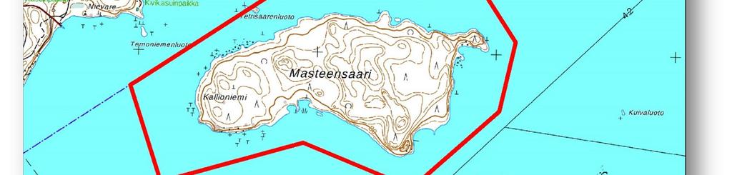 laadinnan. Työ alkaa selvitysten tekemisellä. Masteensaari sijaitsee Lappeenrannan kaupungin koillisosassa noin 1,5 km Tiuruniemestä luoteeseen.