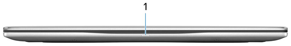 GUID-1830ED76-0D0D-4DCE-8DEE-EC5C633533F2 Näkymät Edessä GUID-8BC3E7EF-5E69-4AF3-9BAF-88714FD92703 1 Virran ja akun tilavalo/kiintolevyn toiminnan merkkivalo Ilmoittaa akun lataustilan tai