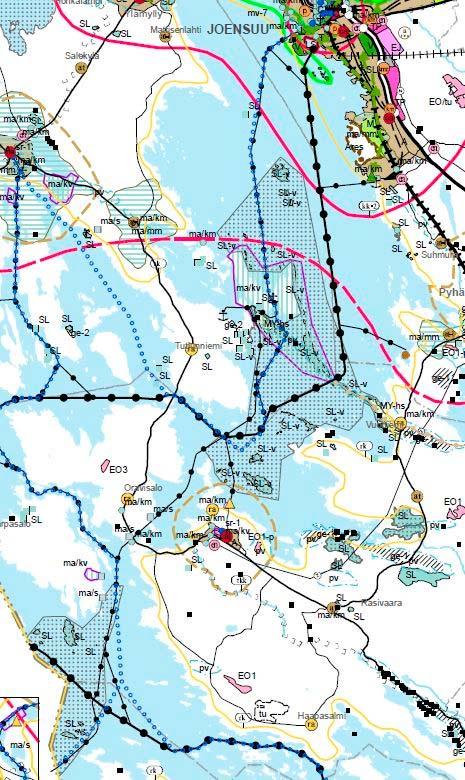 Pohjois-Karjalan maakuntakaava, yhdistelmäote: Pohjois-Karjalan 1. vaihemaakuntakaavan (vahvistettu 20.12.2007), Pohjois-Karjalan 2. vaihemaakuntakaavan (vahvistettu 10.6.2010).
