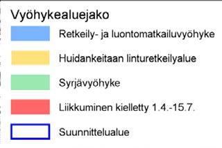 Kuva 8. Haapakeitaan vyöhykealuejako.