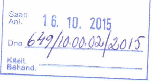 Liite Eerik 2 / 16.10.2015 HELSIGI HALLIT-IKEUS Radanrakentajantie 5, 00520 HELSIKI Puhelin 029 56 42000 Faksi 029 56 42079 Sähköposti helsinki.hao@oikeus.