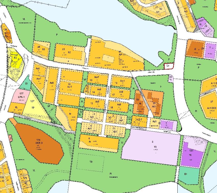 OSALLISTUMIS- JA ARVIOINTISUUNNITELMA Ote ajantasa-asemakaavasta Alueen länsipuolella, Vitostien toisella puolella, on kaavoittamaton Rasinmäenalue, jonka kaavatyö käynnistynee loppuvuodesta.