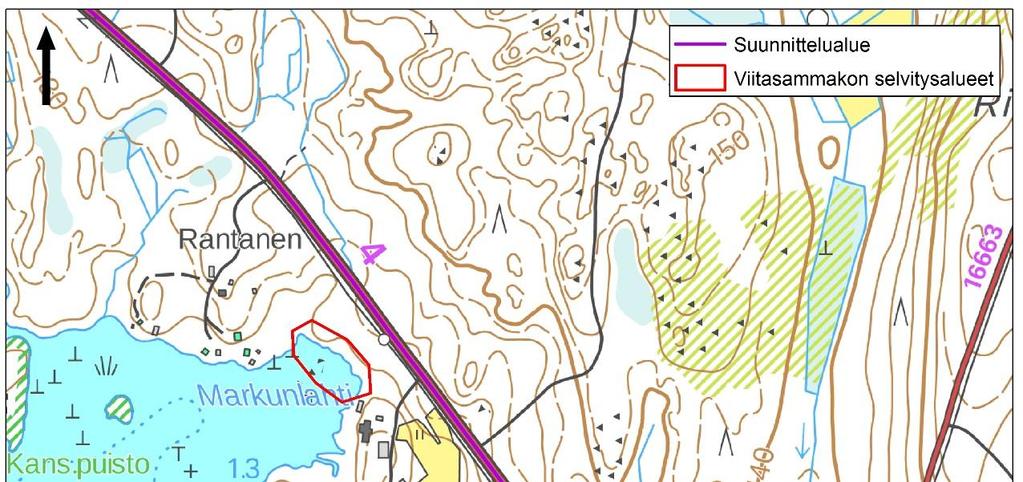 20.6.2017 5 (10) Niittysentien varrella sijaitsevan kaivetun lammen reunoilla on