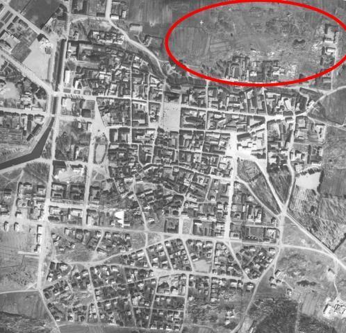40 Kukonkarinkadun vastavalmistunutta länsipäätä 1950-luvulla. Kuva Rauman museo Kukonkarin alue toteutettiin rakentamattomalle maalle.