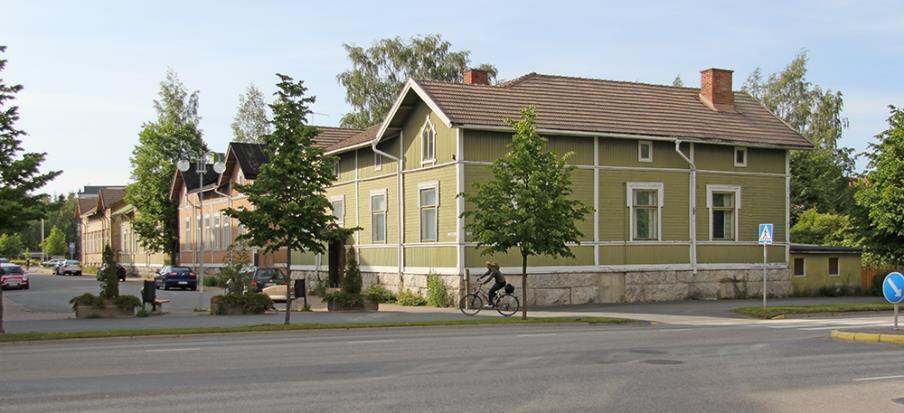 Tehtaankadun puutalot on pieni yhtenäinen kokonaisuus