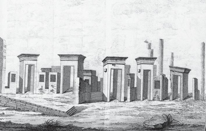 Mirette Modarress Figure 3. Niebuhr s drawing of the remains of the palace of Tachara in Persepolis (Niebuhr 1778).