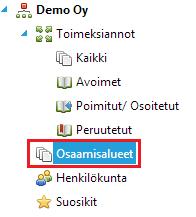 Osaamisalueet Osaamisalueiden lisäys, muokkaus ja poisto klikkaamalla Osaamisalueet-linkkiä Voit valita järjestelmän tarjoamista vaihtoehdoista