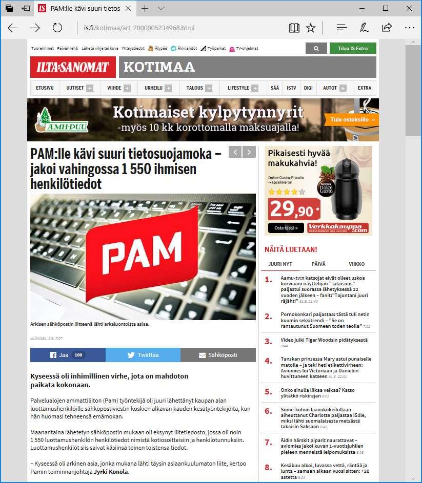 6.9.2017 Henkilöstön valmistautuminen mitä opiksi? Lähde: Tietoviikko: Samuli Känsälä / 3.4.