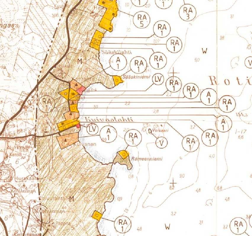 1996 ympäristökeskuksen vahvistama Rotimon ja Marttisenjärven osayleiskaava.