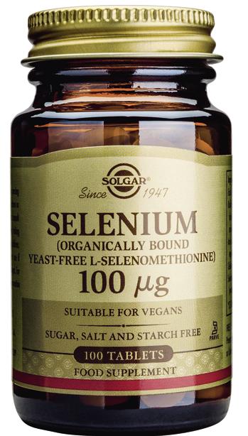 Kilpirauhasen hyvinvointiin SELEENI 100 µg Seleeni edistää mm.